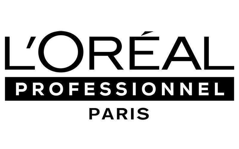 Logo di L'Oréal Professionnel Paris in testo nero su sfondo bianco.