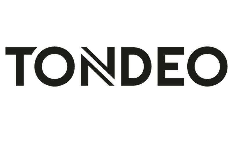 Logo TONDEO in lettere nere in grassetto su sfondo bianco.
