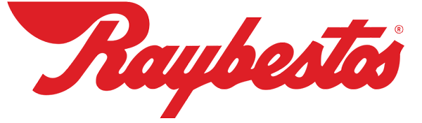 Red Raybestos logo in stylized script on a white background