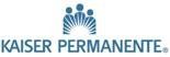 Kaiser Permanente logo: blue figures above stylized sunburst, below text