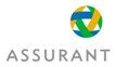 Assurant logo: green, blue, and yellow globe above