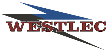 The westlec logo has a lightning bolt on it.