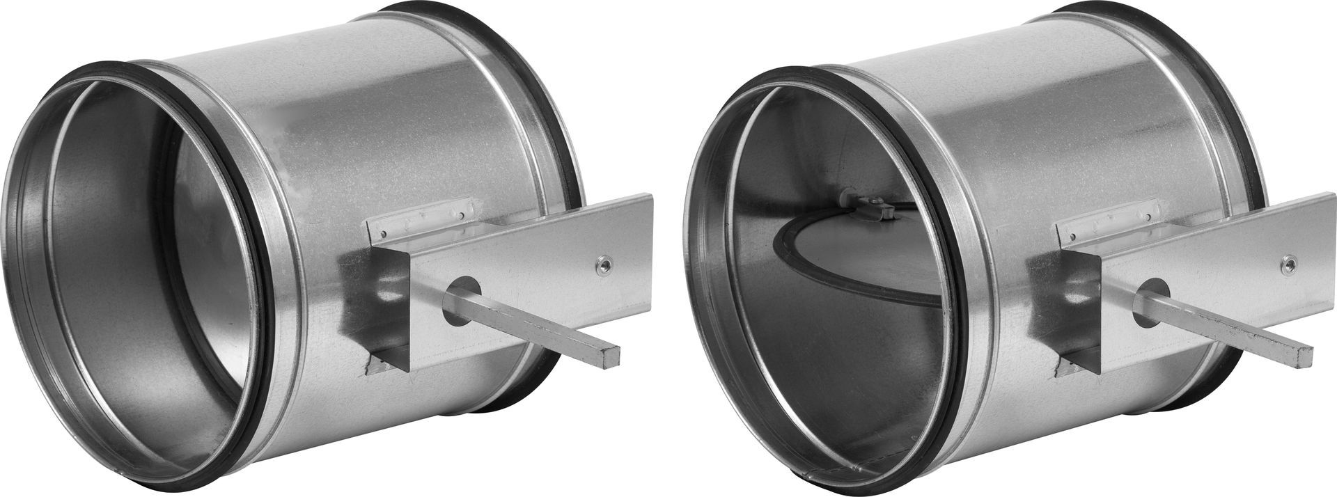 Damper in HVAC unit air ducts