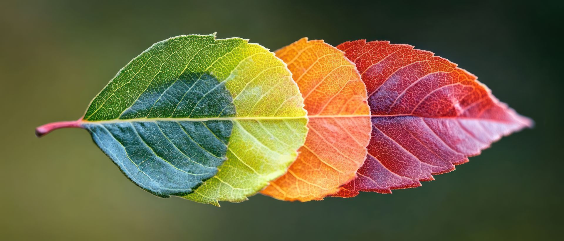 leaves transitioning seasons