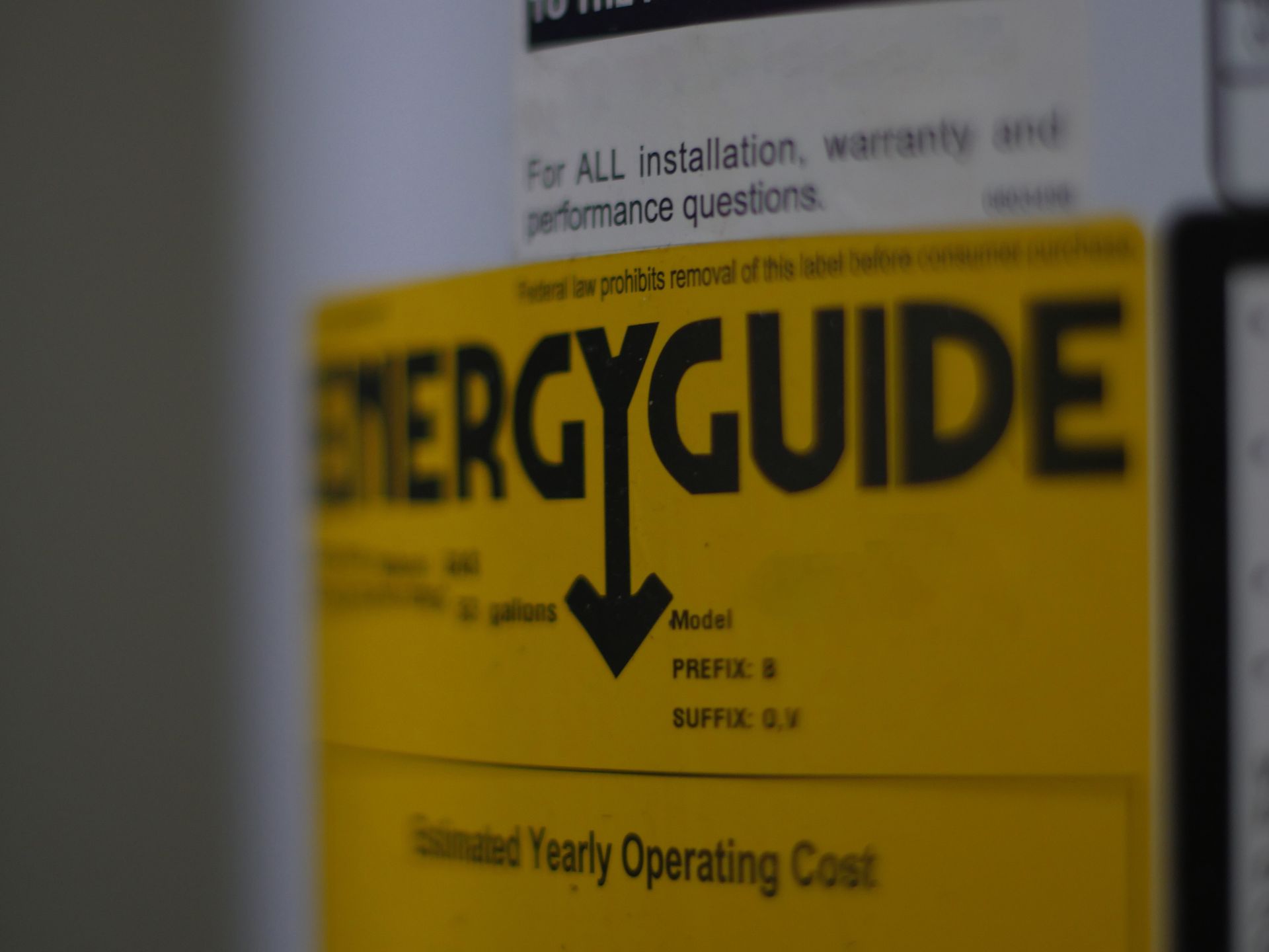 energy guide sticker to help with SEER ratings