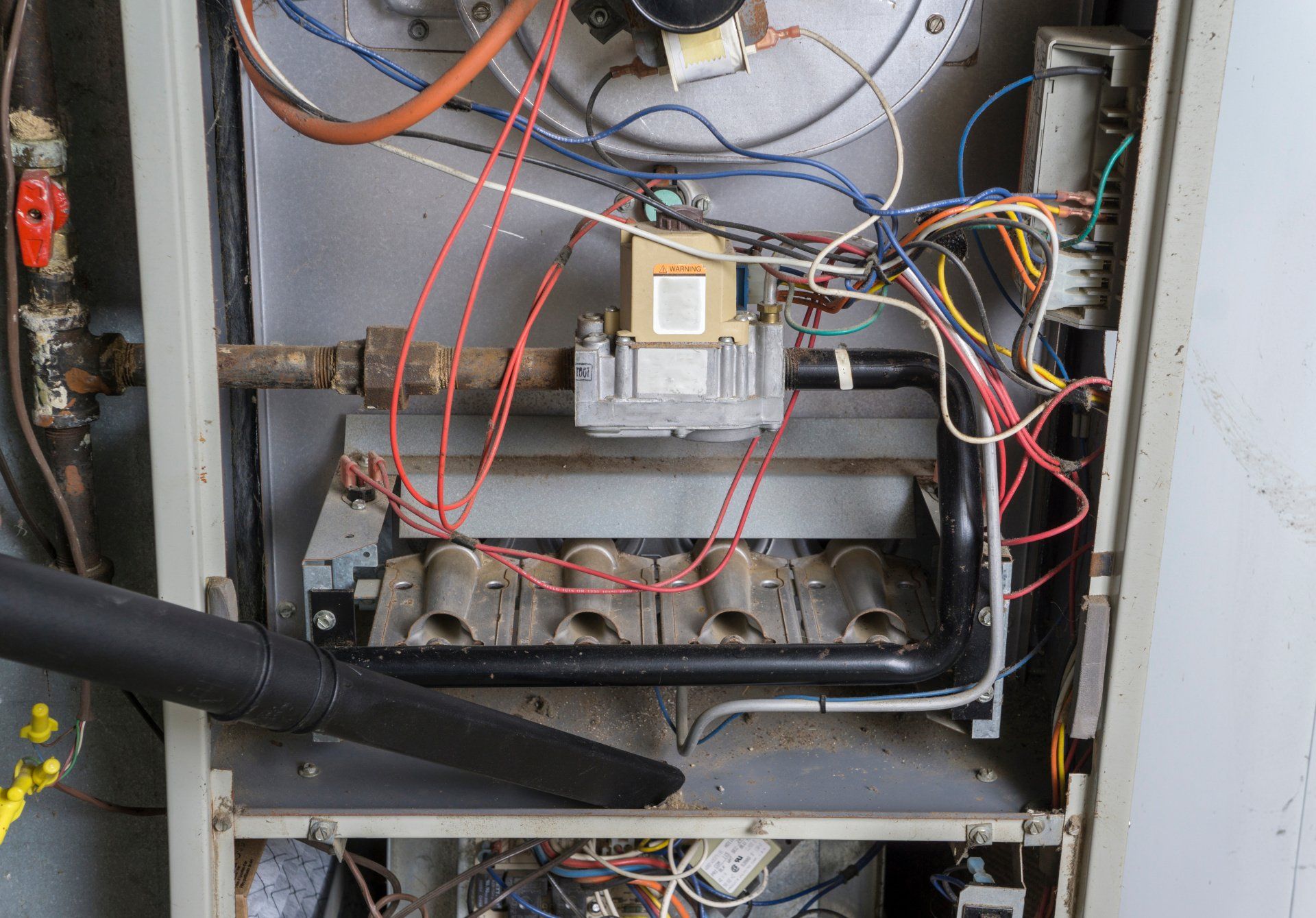 inside of a gas furnace