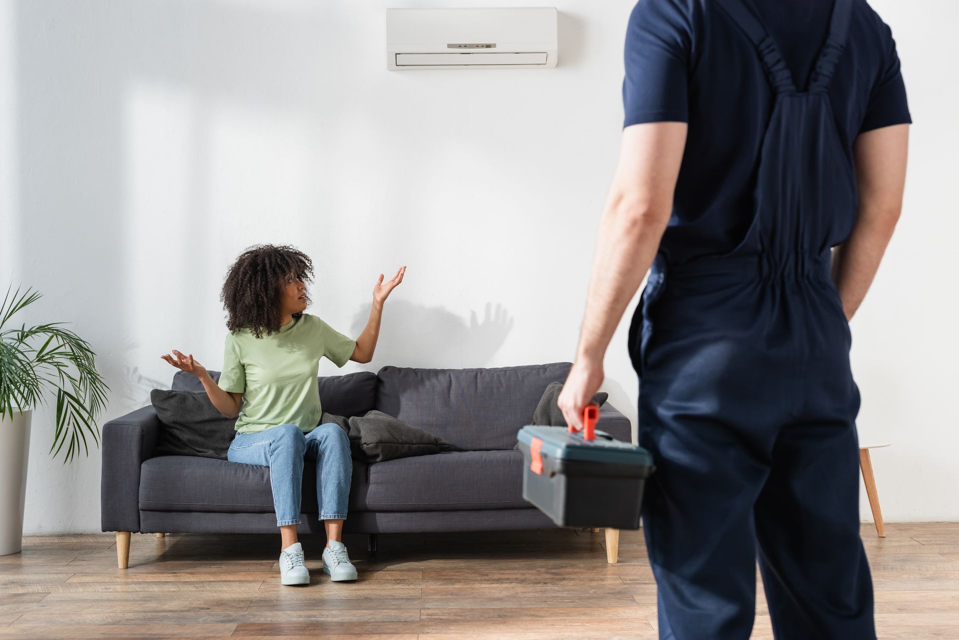 upset at the bad HVAC service