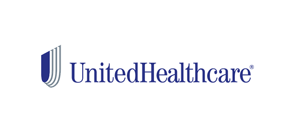 UnitedHealthcare logo: blue stylized U with stacked stripes, text