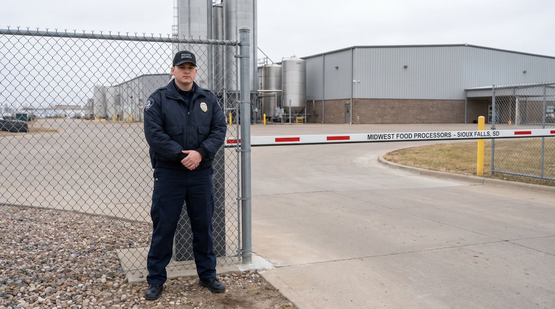 Armed security guard food processing plant Sioux Falls South Dakota