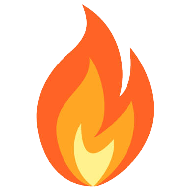 Flame, orange and yellow, stylized. Flame, orange and yellow, stylized.