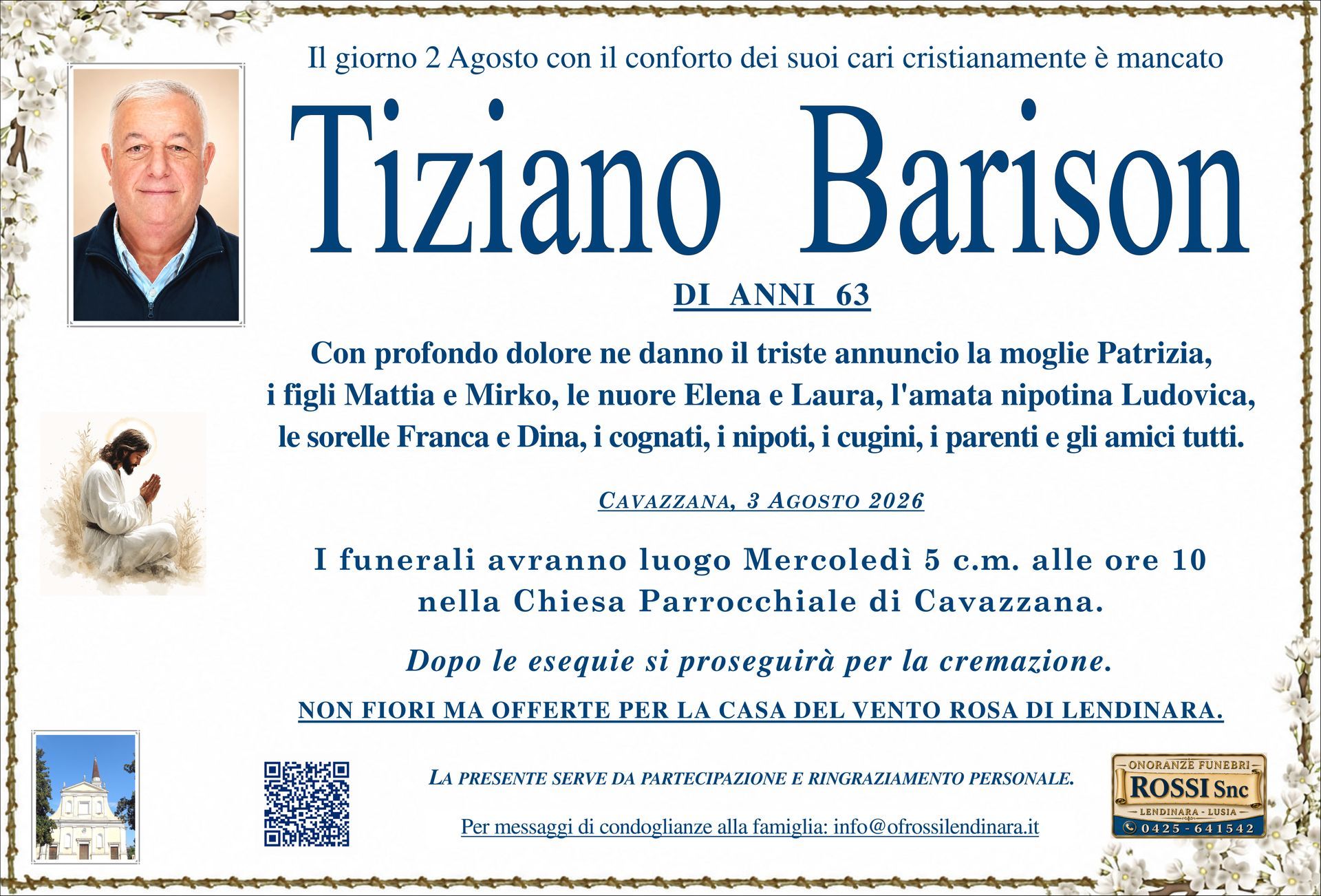 Poster for Claudio Maniezzo’s retirement event, with portrait, blue text, and university building icons