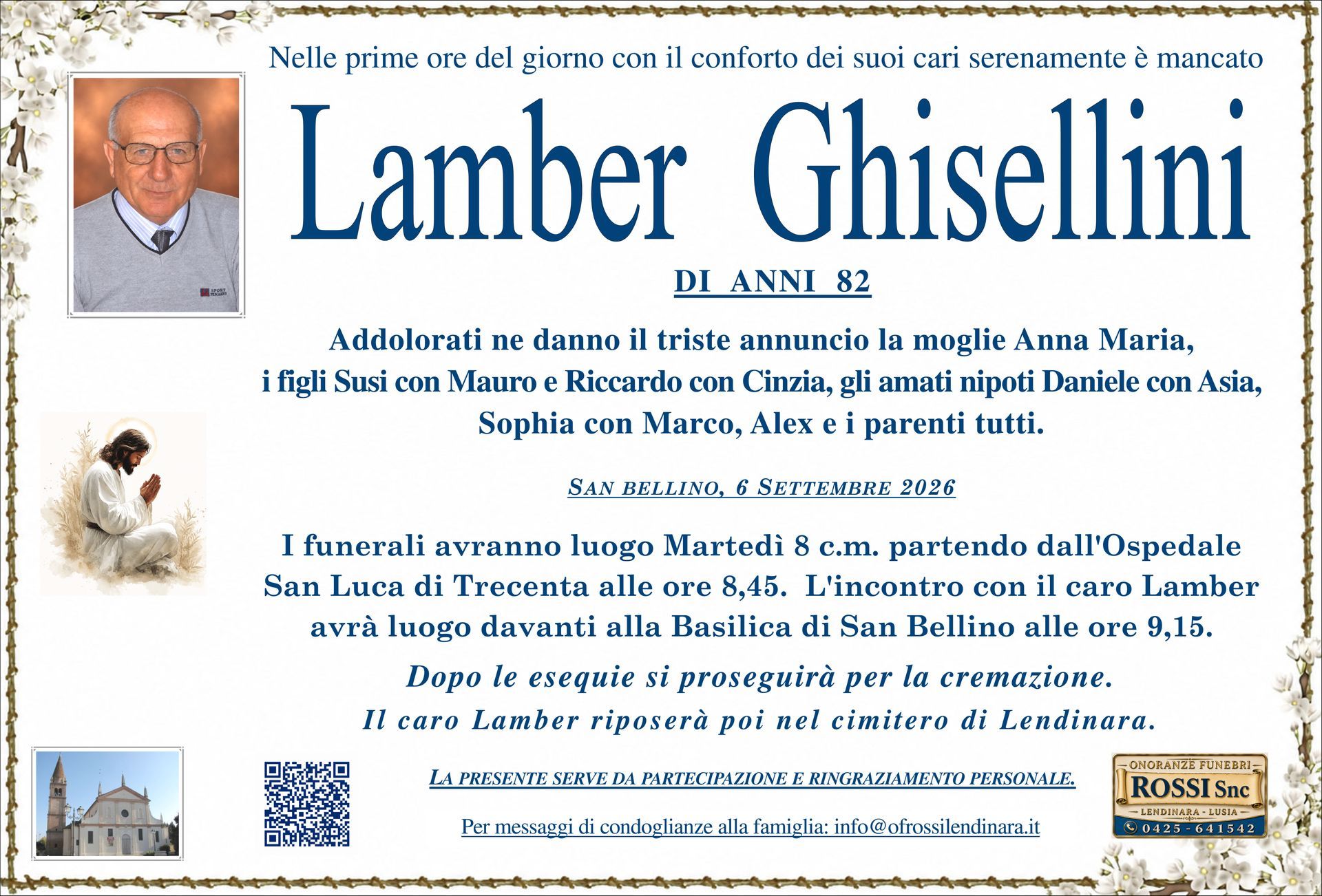 Poster for Claudio Maniezzo’s retirement event, with portrait, blue text, and university building icons