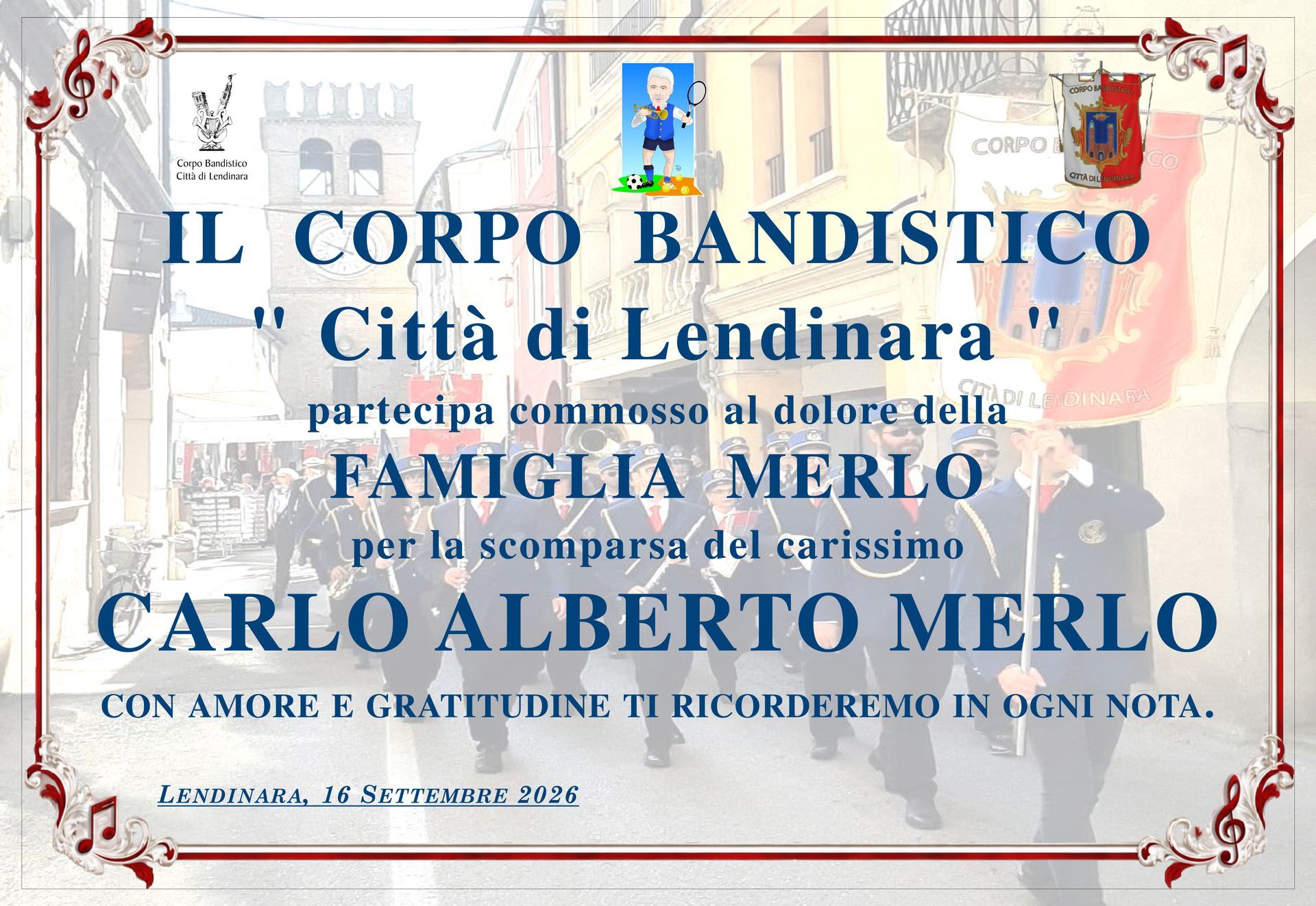 Poster for Claudio Maniezzo’s retirement event, with portrait, blue text, and university building icons