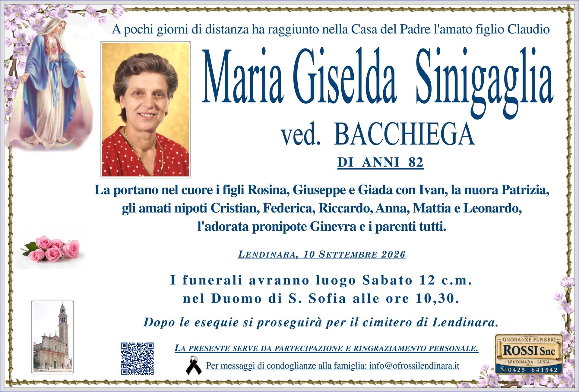 Poster for Claudio Maniezzo’s retirement event, with portrait, blue text, and university building icons