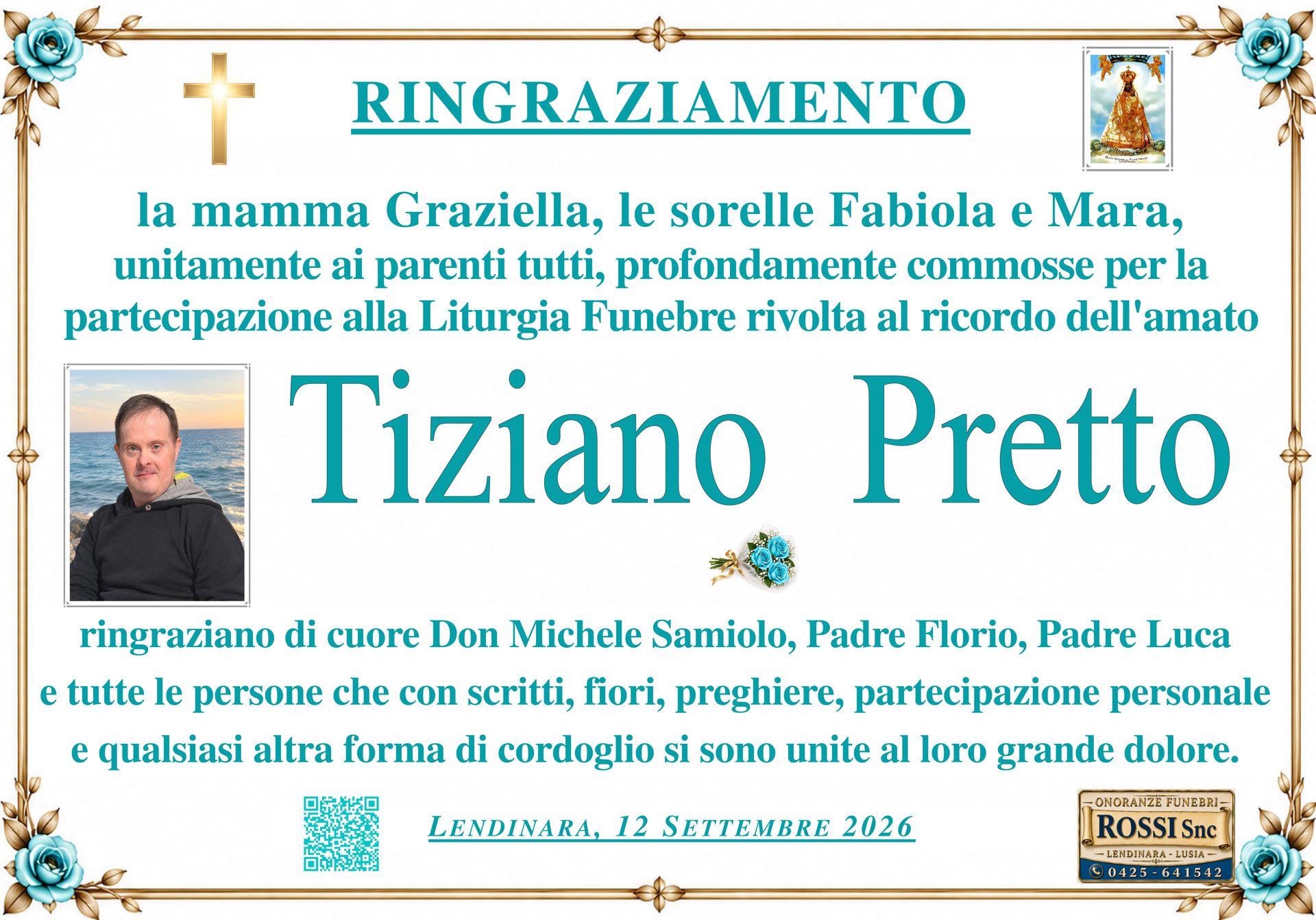 Poster for Claudio Maniezzo’s retirement event, with portrait, blue text, and university building icons