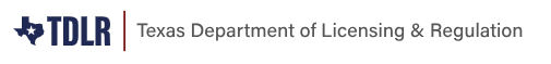 TDLR logo beside Texas Department of Licensing & Regulation text