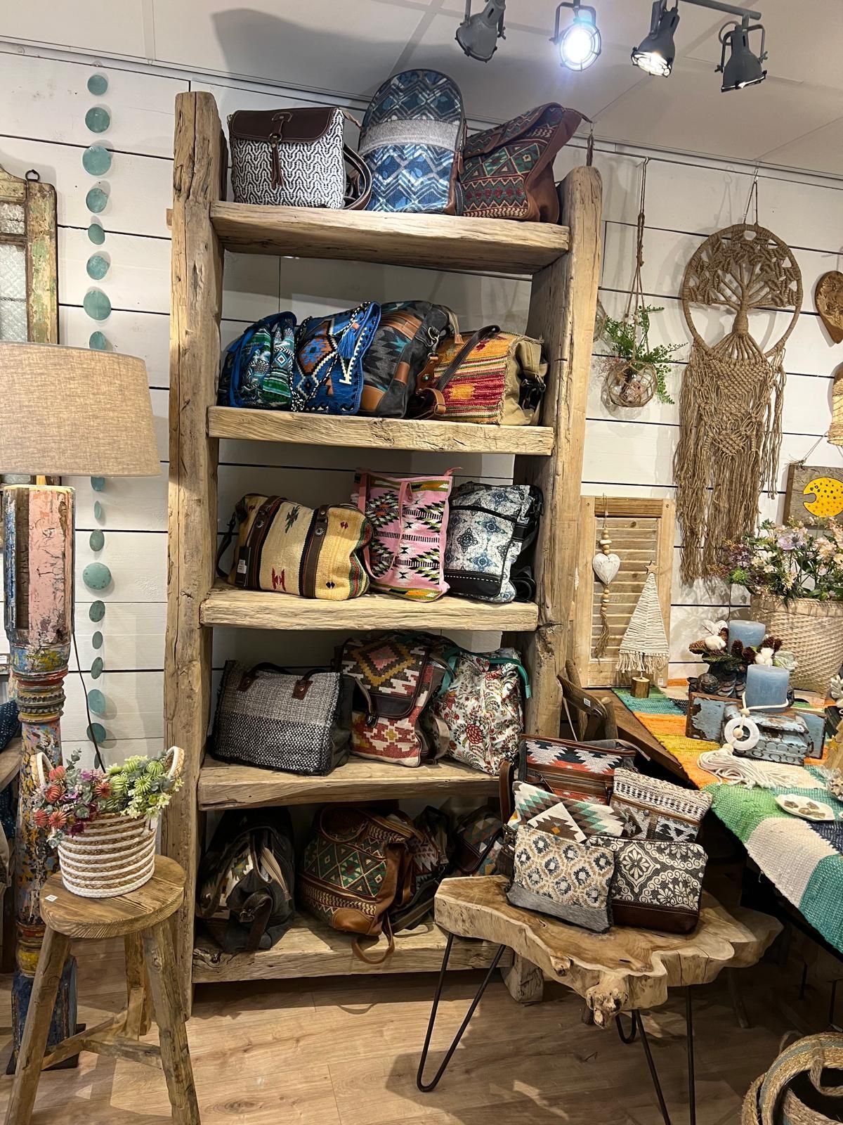 Rustic Shelving Unit - Elm Wood