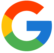 Google logo: Colorful “G” made of blue, red, yellow, and green sections.