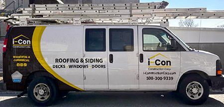 White van with the logo