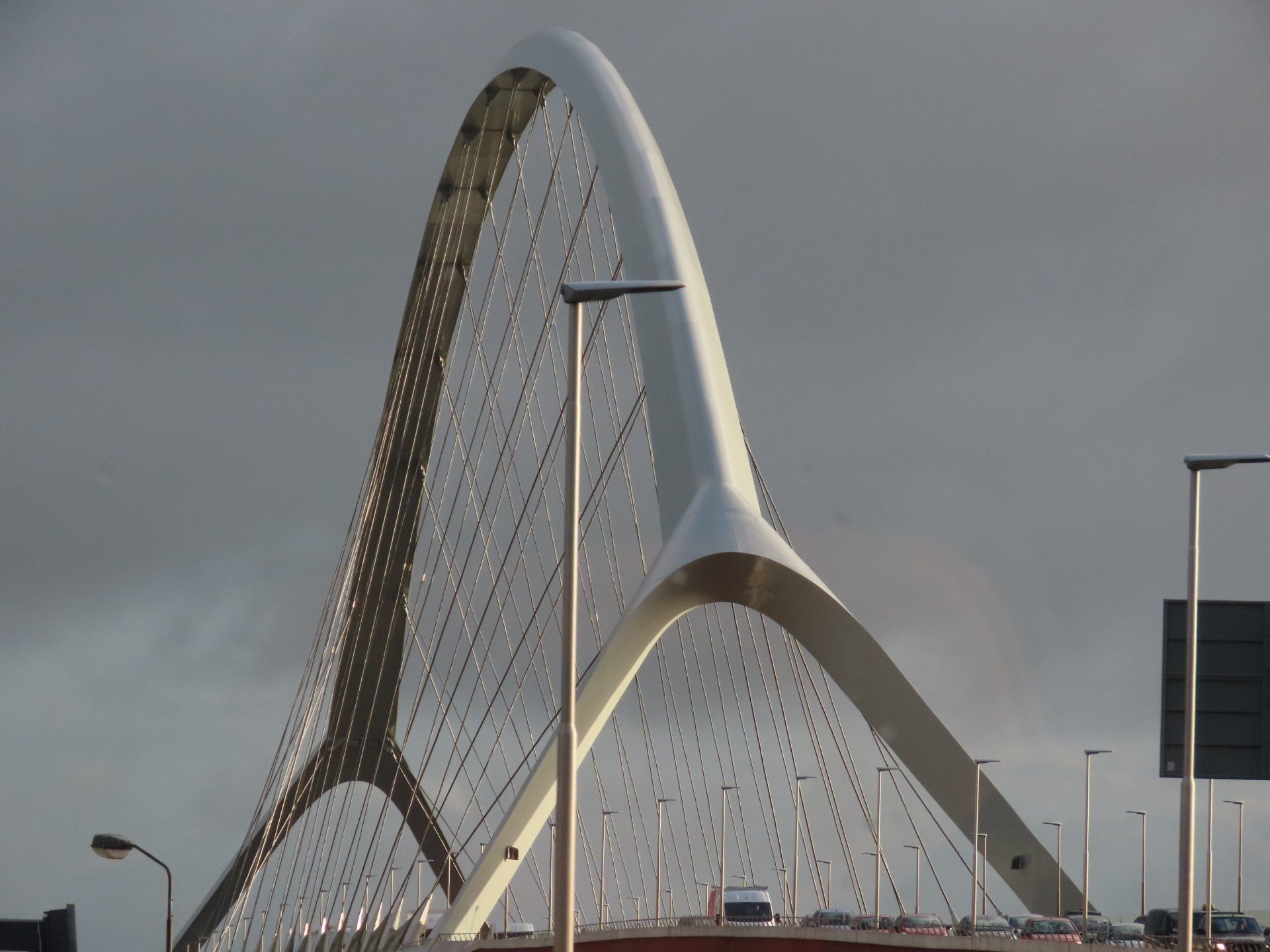 Jack Frost Bridge commemorating Operation Market-Garden in WWII in and around Nijmegen, Netherlands– resembling a Parachute
