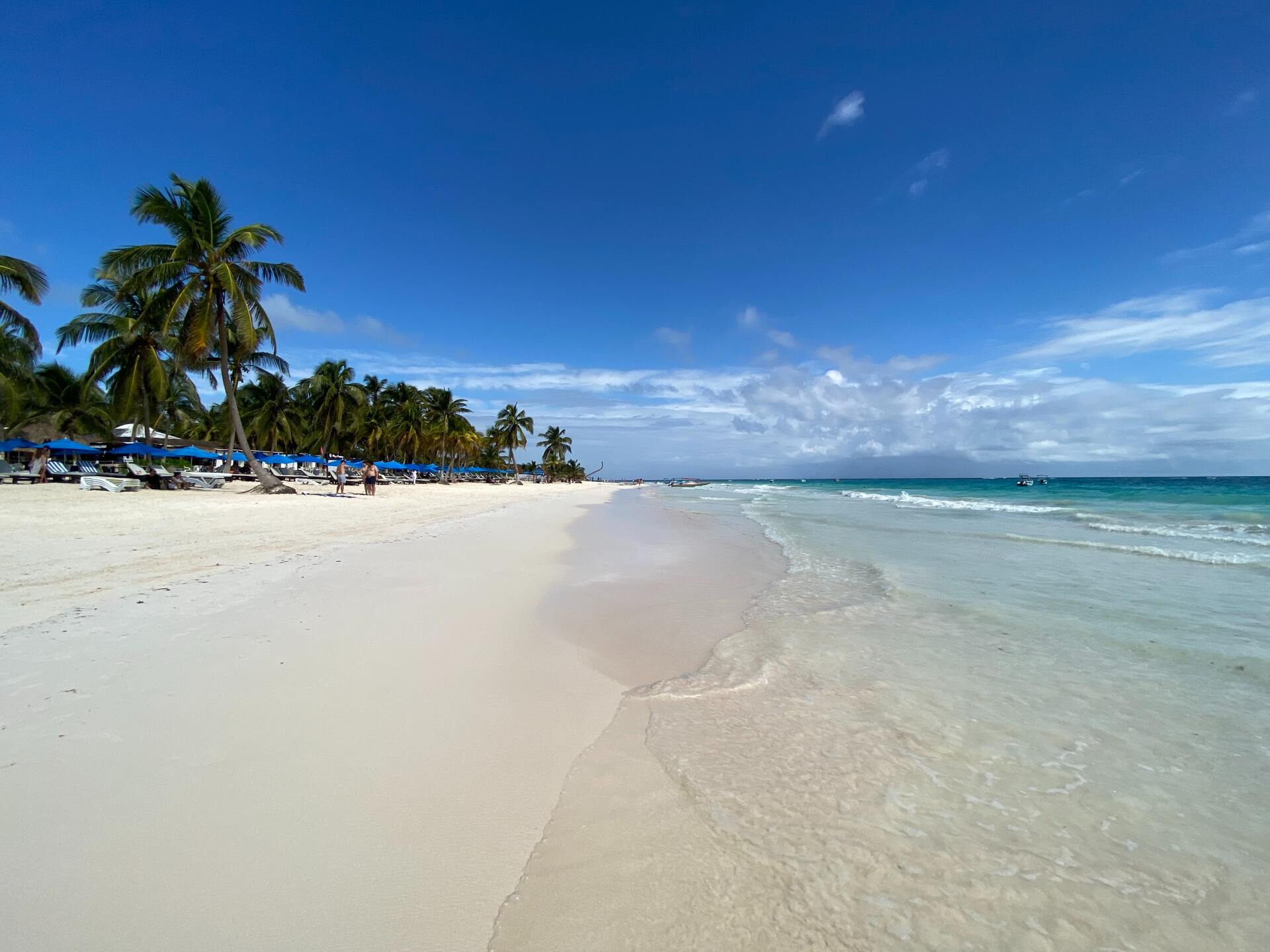Land and Sea Travel beach scene in Rivera Maya