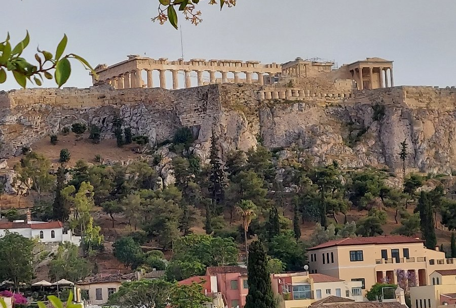 It's All Greek to Me Roof top view of Acropolis from the Plaka Hotel Greece