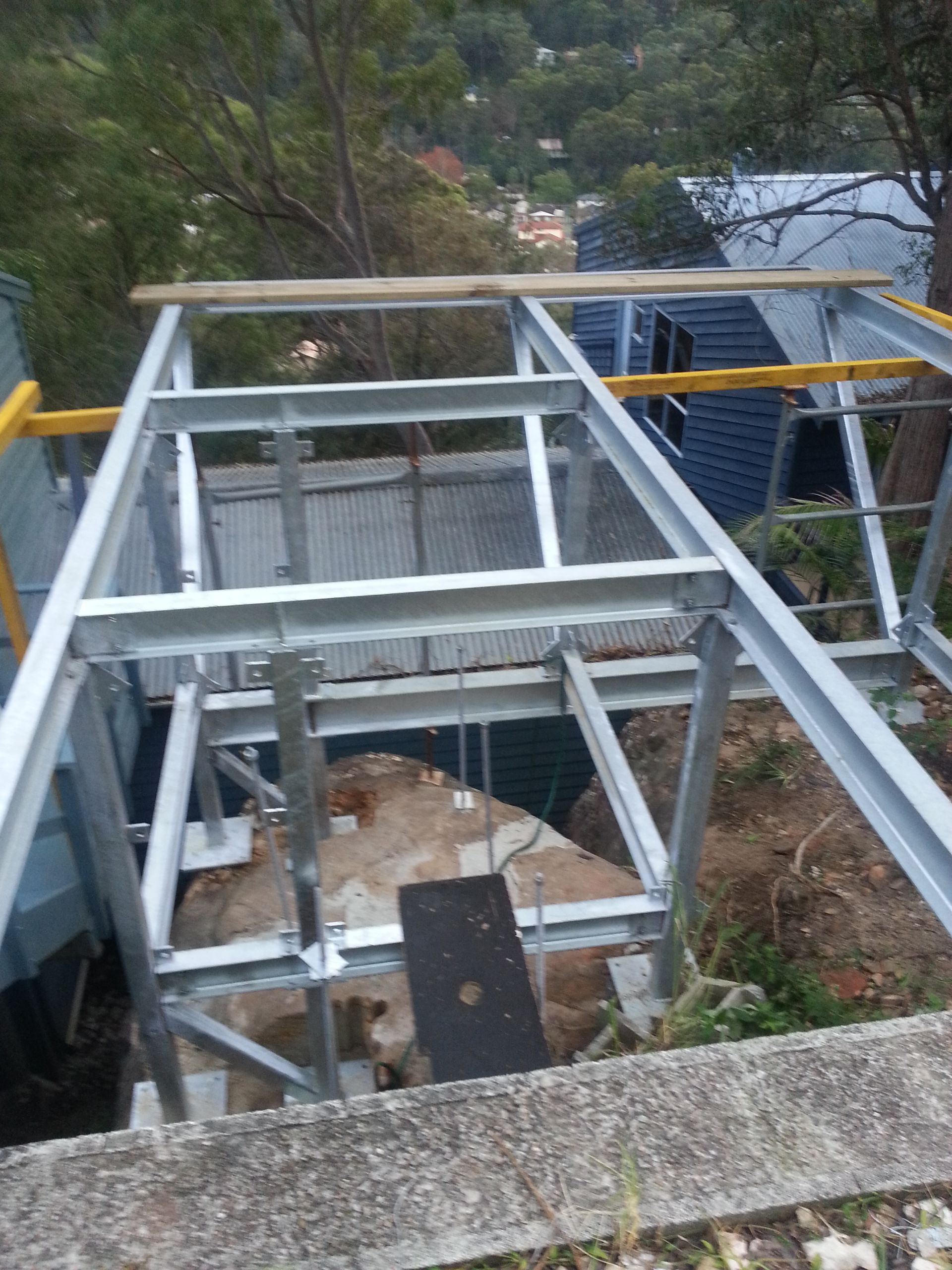 A Galvanized Steel Frame Structure Under Construction — Real Engineering in West Gosford, NSW