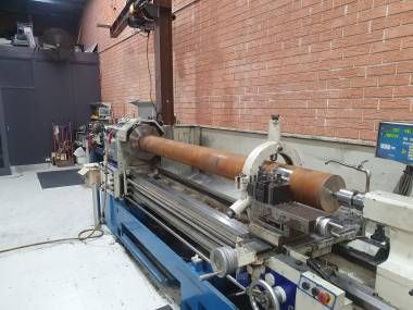 A Large Metal Industrial Lathe in A Workshop — Real Engineering in West Gosford, NSW