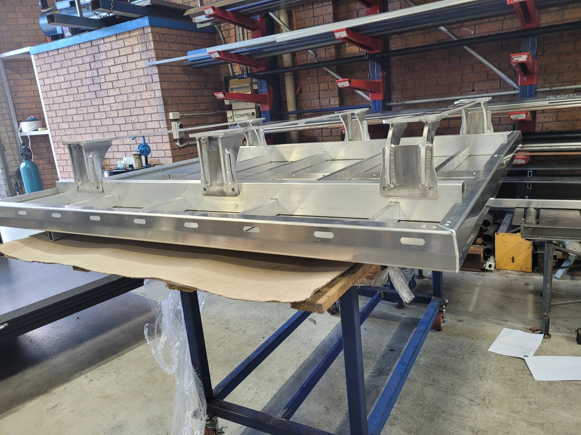 A Partially Assembled Aluminum Frame with Mounting Brackets — Real Engineering in West Gosford, NSW