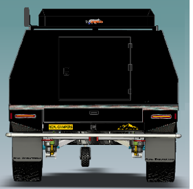 Rear View of A Black Off-Road Camper Trailer Featuring a Top Roof Rack — Real Engineering in West Gosford, NSW