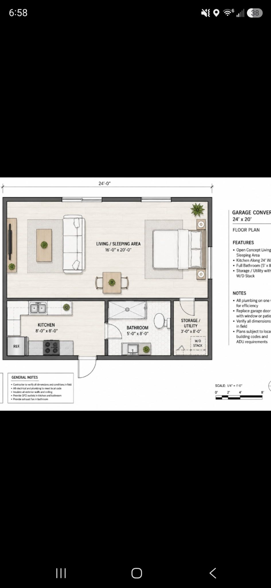 Floor plan with rooms labeled and a black-and-white layout legend on the right.