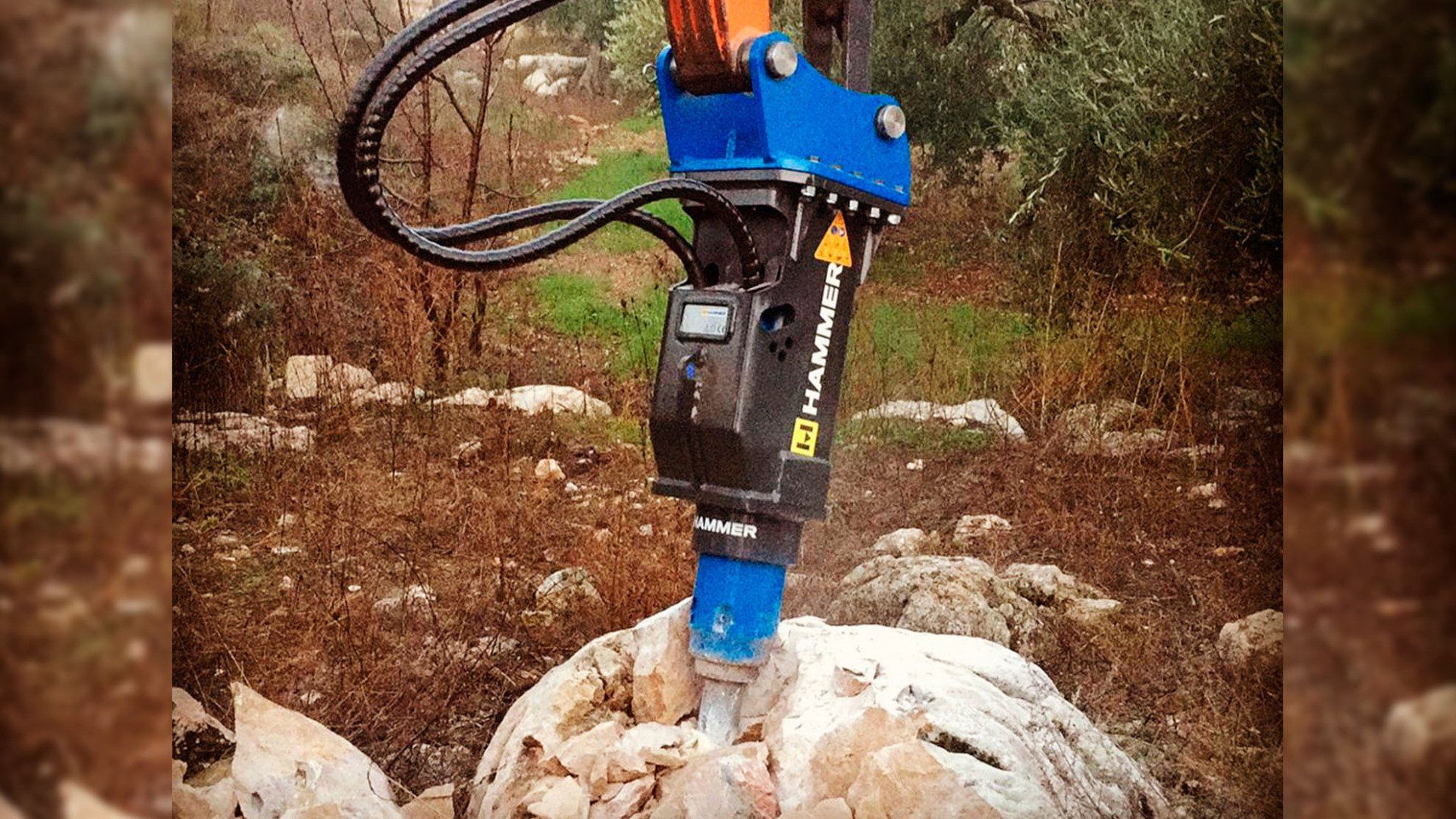 demolitore idraulico in azione
