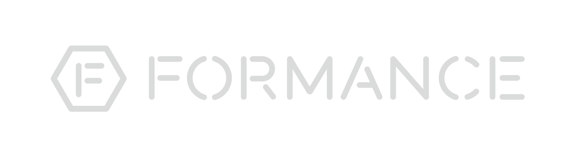 Logo with a hexagon containing an 