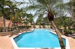 Pool and tropical landscape