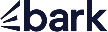the word bark is written in black on a white background .