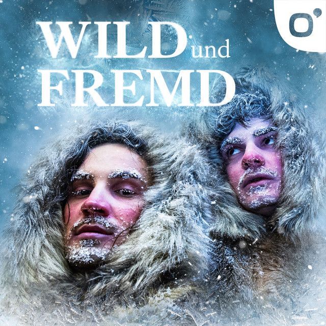 Wild und Fremd - Porträt von junge Männer in Fellkragenmänteln mit Schnee in Haaren und Bart.