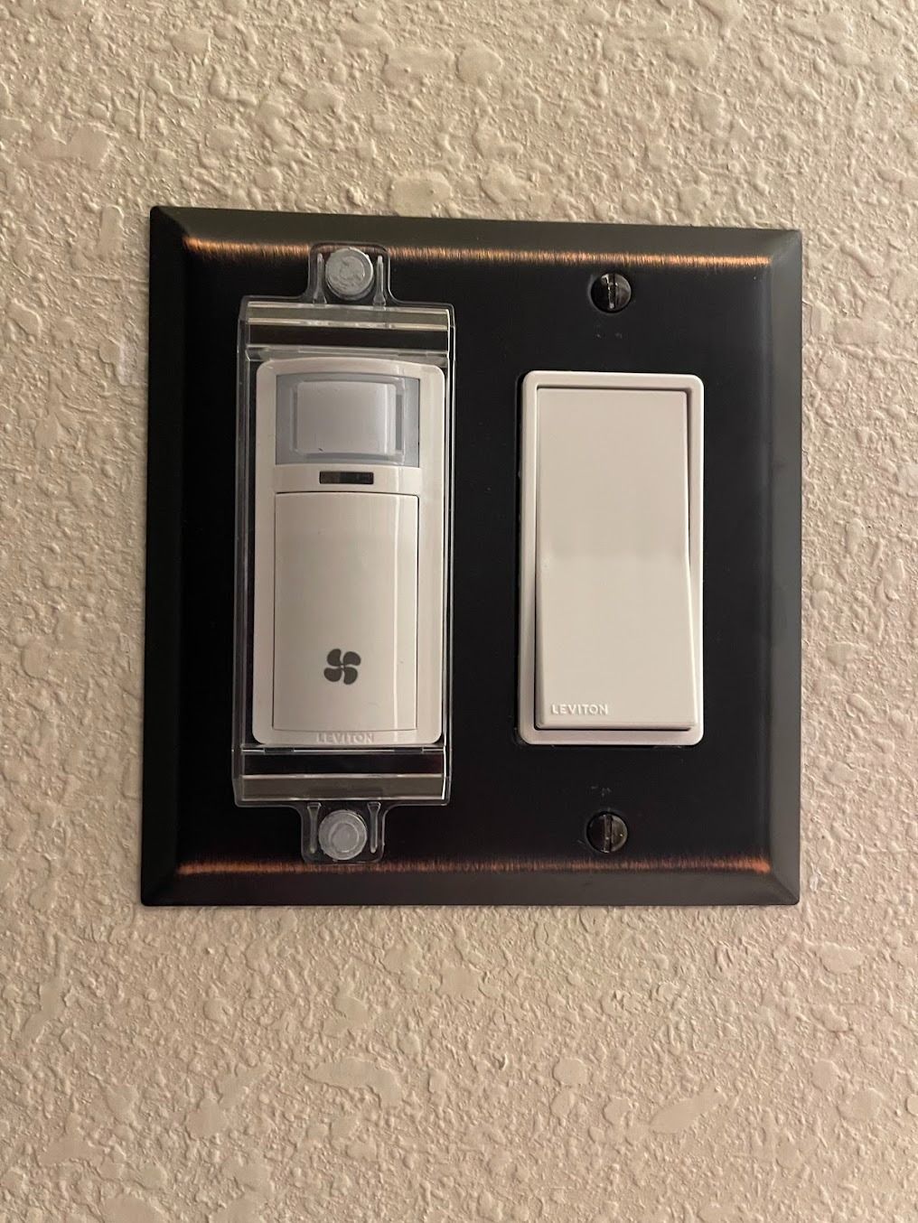 Modern wall switches installed by Discount Electric in Portland, TX.