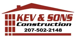 The logo for key & sons construction shows a house with a red roof.