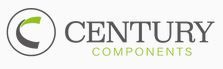 Logo for Century Components, featuring a circular design with a letter 