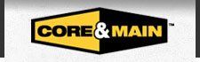 Core & Main logo with a yellow and black pentagon and text.