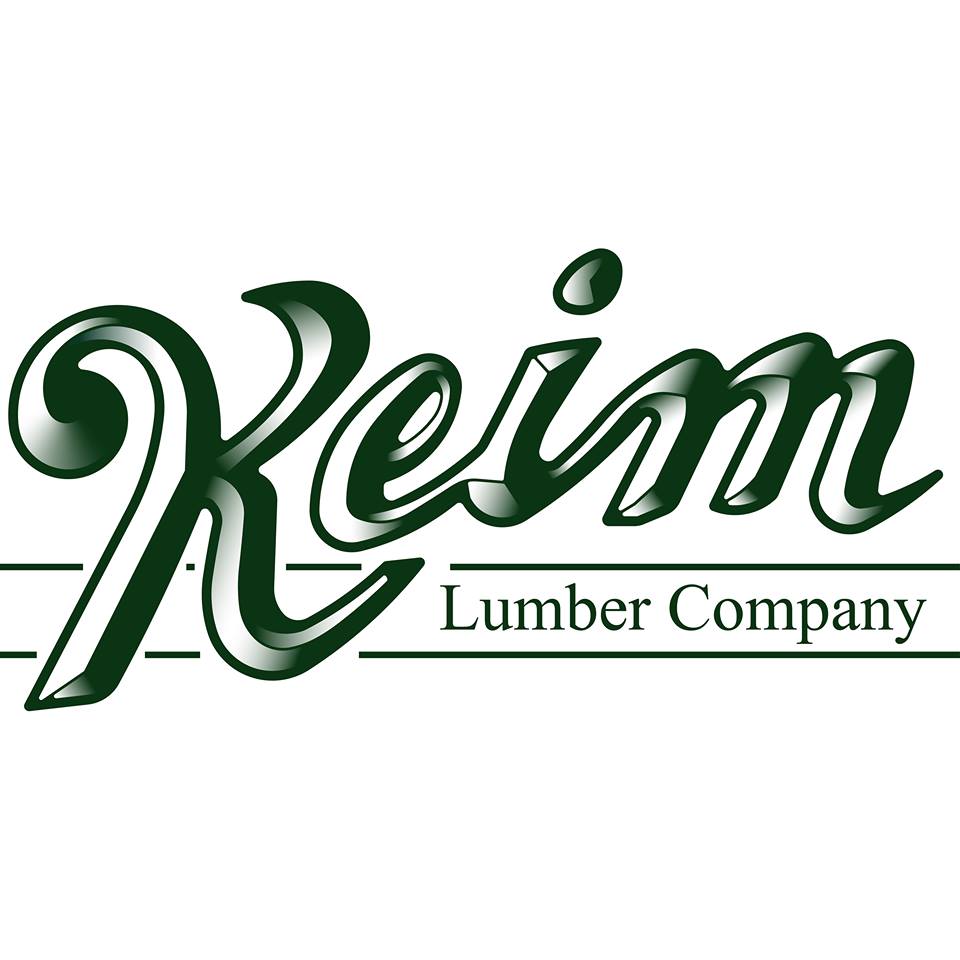Keim Lumber Company logo: green cursive