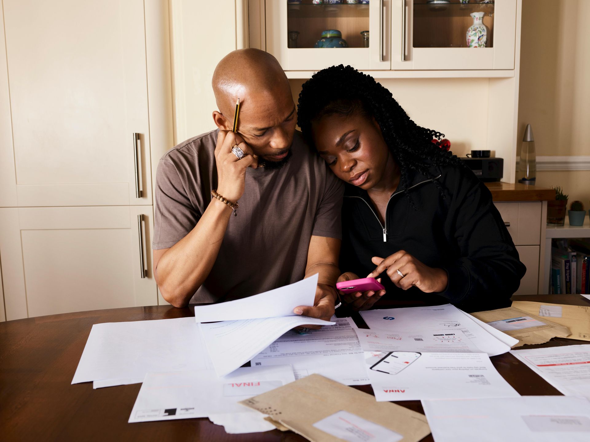 Investor reviewing property documents