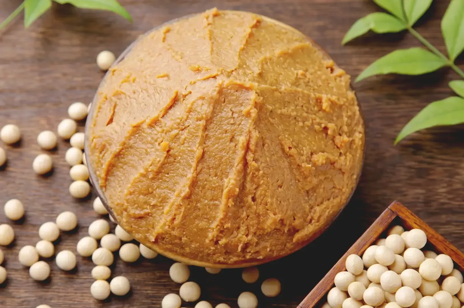Top view of miso paste