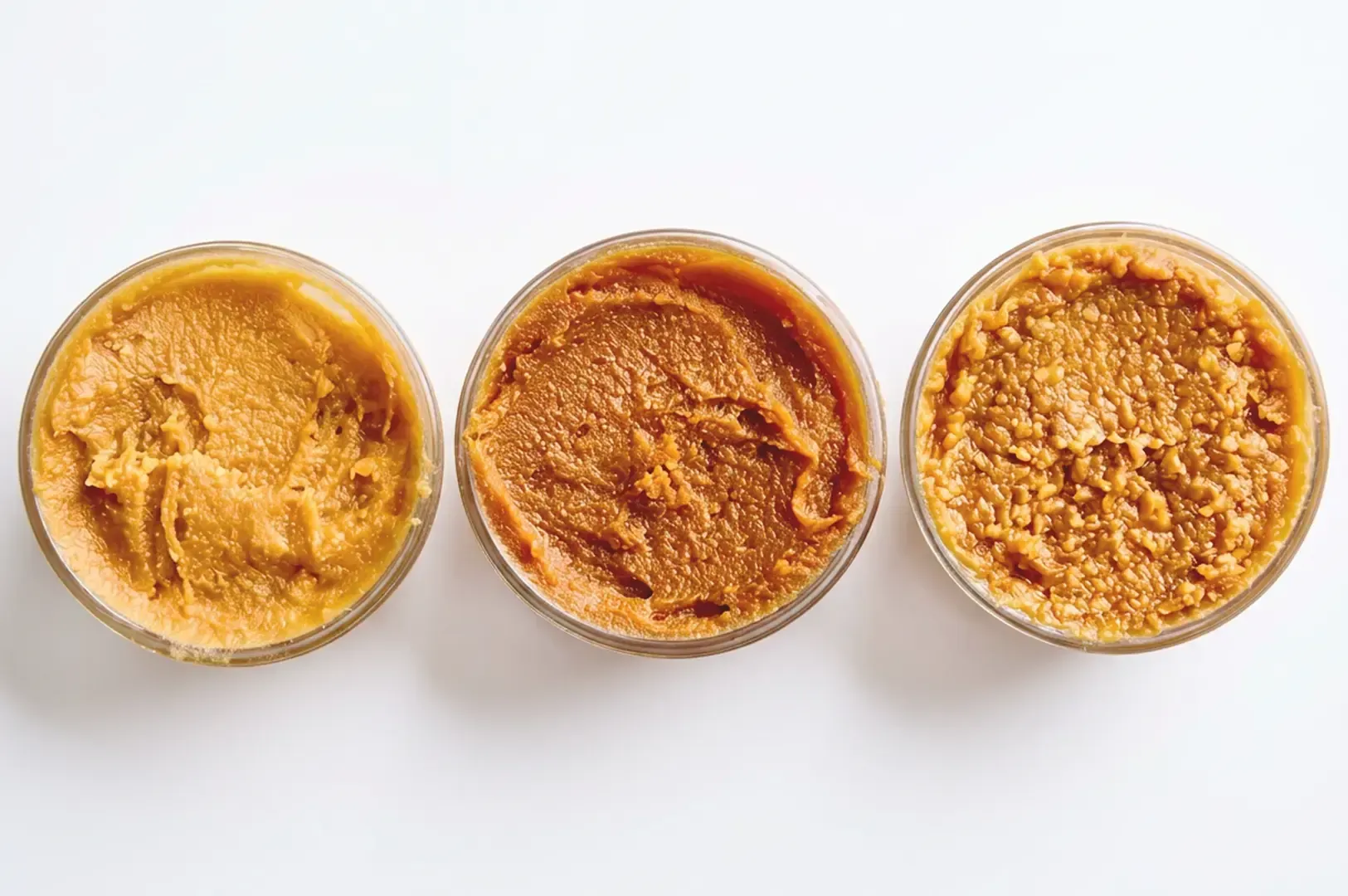 Different miso paste lined up