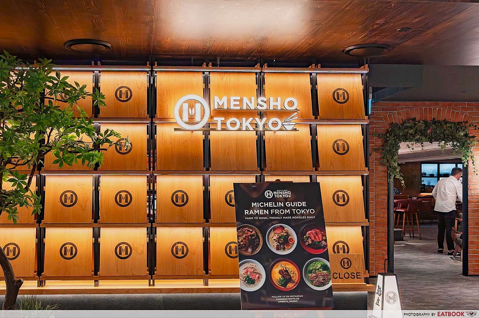 Warm wooden panels and a neon