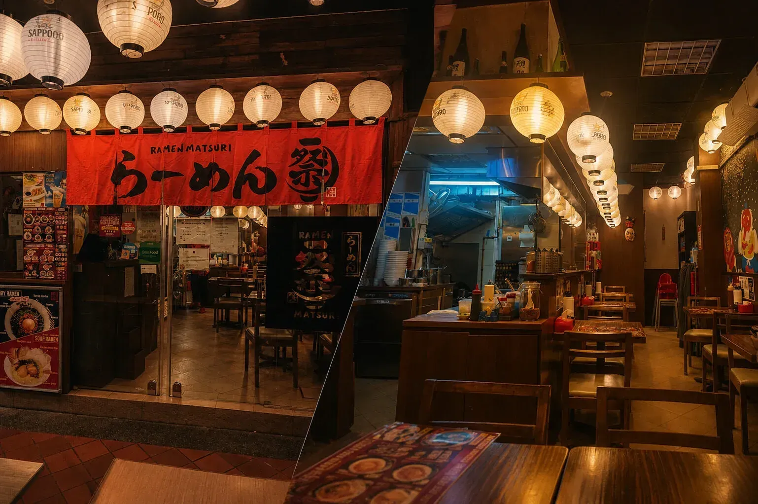 A split-screen image showcasing the 