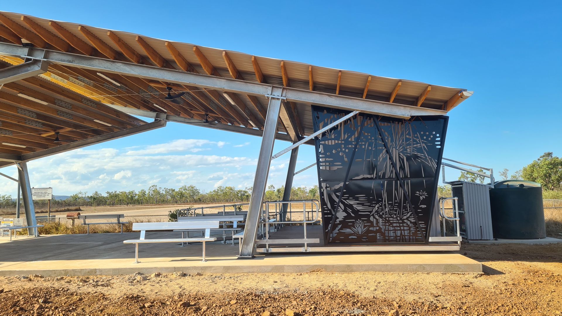 New shelter structure in remote area