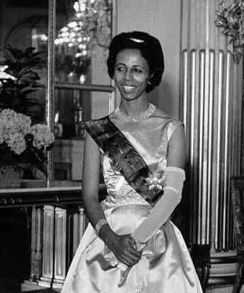 Princess Aida Desta, granddaughter of Haile Selassie, in England