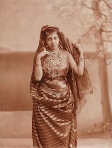 Sophia in colorful dress