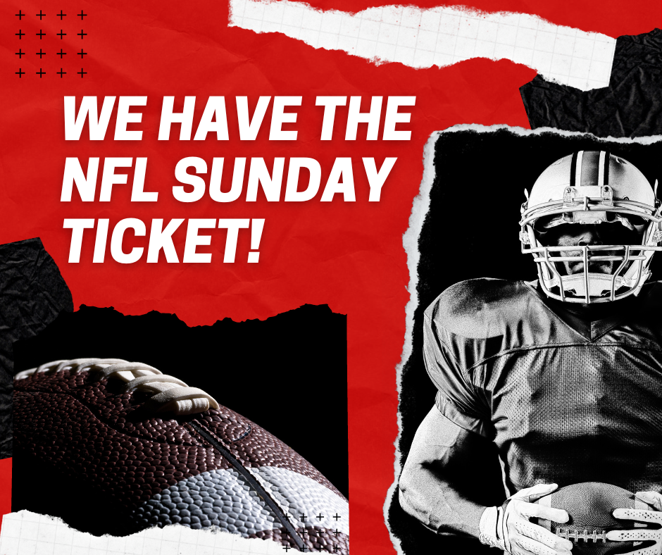 Image of football player saying we have the NFL Sunday ticket